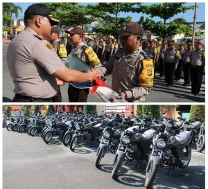 Kapolresta Deli Serdang Serahkan Bantuan 55 Sepeda Motor