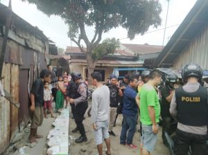 Pajak Enggang Prumnas Mandala dan Gang Jati Medan Denai Disisir Polisi