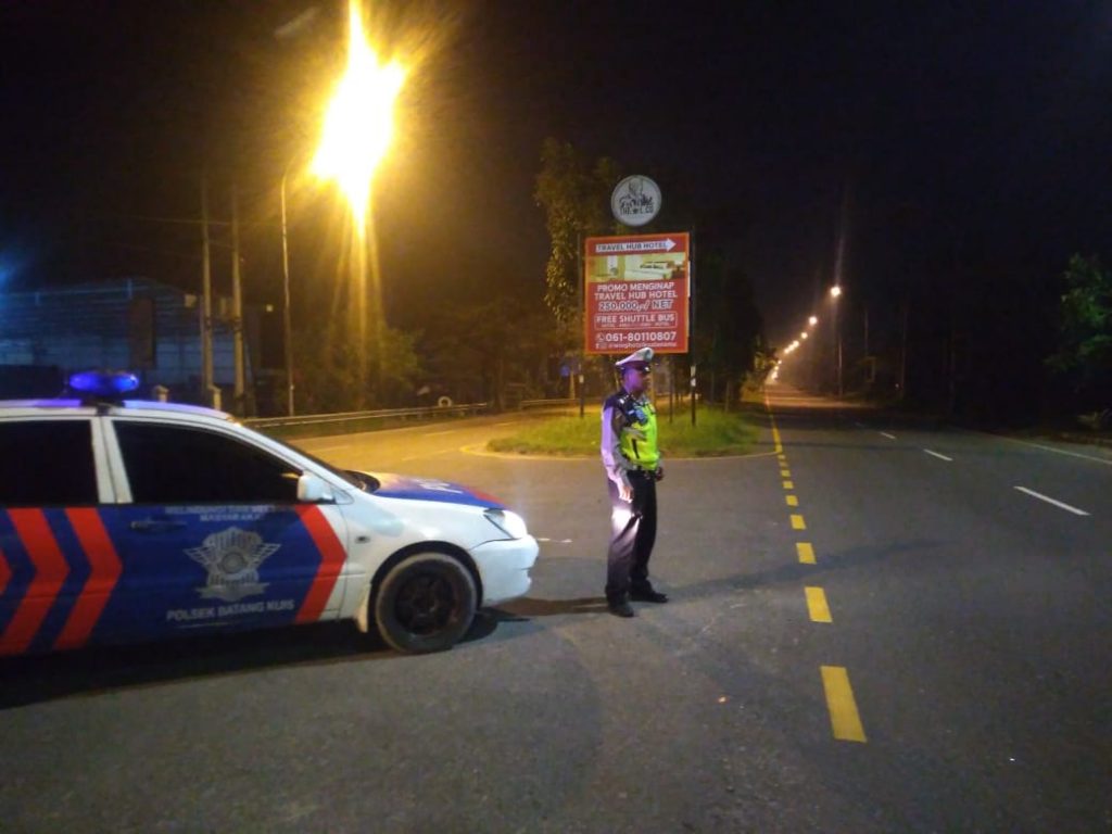 Antisipasi Balap Liar dan Gangguan Keamanan, Personil Lantas Polsek Batang Kuis Patroli di Jalur KNIA