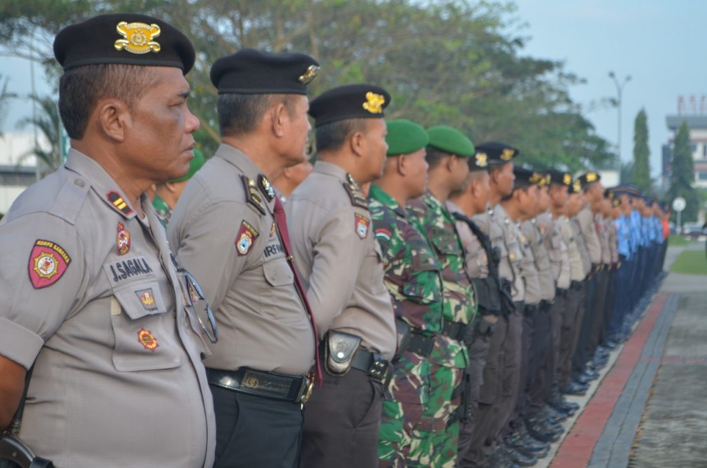 Tingkatkan Sinergitas, Polresta Deli Serdang Apel Gabungan di Gedung Bandara KNIA