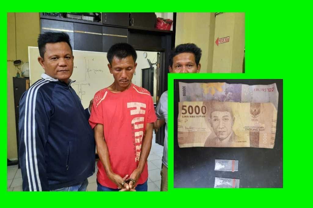 Supir Merangkap Jual Sabu Keciduk Polisi di Pinggiran Jalan Kelurahan Sei Merbau