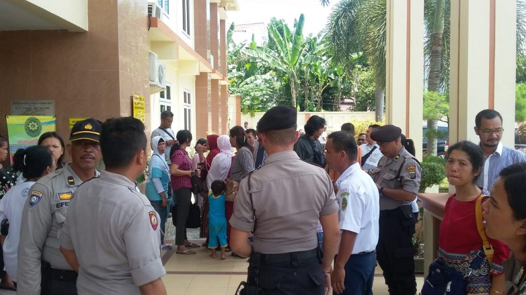 Dikawal Polisi, Unras Kelompok Tani KTMB di PN Lubuk Pakam Berjalan Kondusif