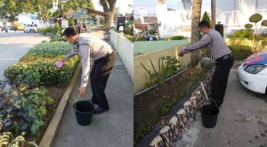 Antisipasi Penyebaran Virus Corona, Polsek Batang Kuis Polresta Deli Serdang Giatkan Kebersihan Lingkungan