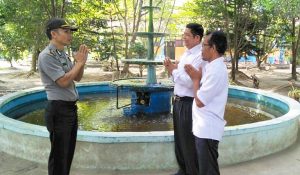 Sosialisasi Corona, Kanit Bintibmas Polresta Deli Serdang Silaturahmi ke SMPN 1 Lubuk Pakam