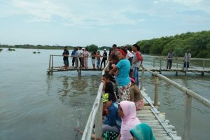 Janda Pencari Kerang Hanyut di Sungai Ular Pantai Labu