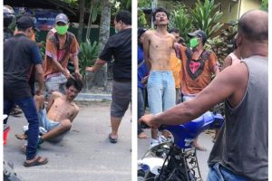 Rantai Motor Putus, Dua Jambret HP Diamuk Massa di Jalan Bandar Setia