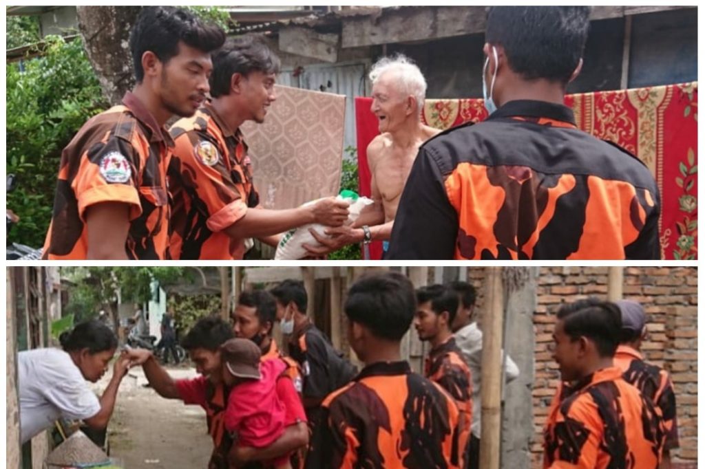Ormas Ranting PP Dusun XVII Bandar Khalipah, Bantu Warga yang Terdampak Covid-19