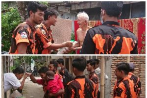 Ormas Ranting PP Dusun XVII Bandar Khalipah, Bantu Warga yang Terdampak Covid-19