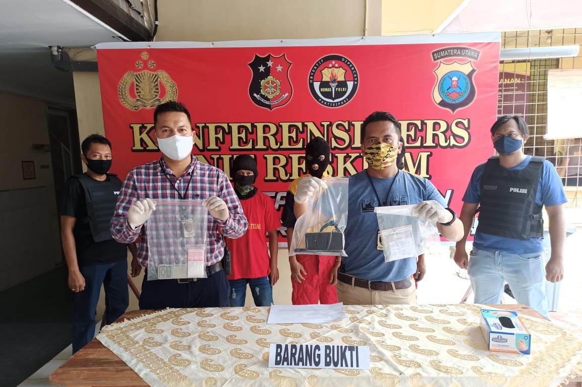 Dua Pria Pengedar Sabu Dibekuk Personil Polsek Percut di Jalan Skip Medan