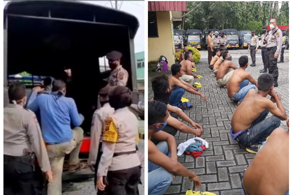 Sabhara Polrestabes Medan Angkut 26 Preman dan Jukir Ilegal