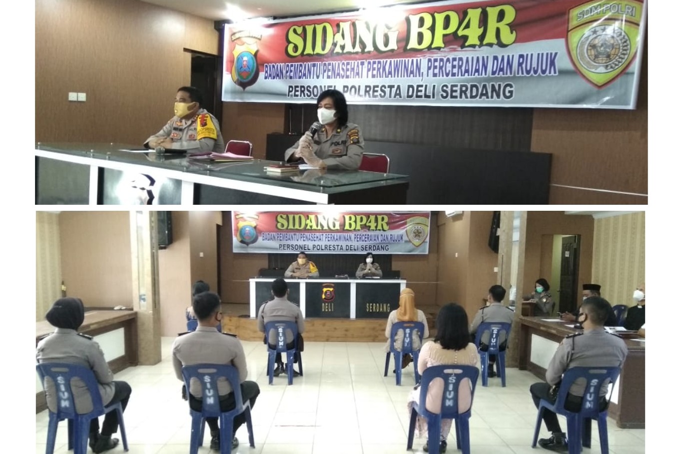 Empat Anggota Polisi Polresta Deli Serdang Jalani Sidang Pra-nikah Secara Protokoler Kesehatan