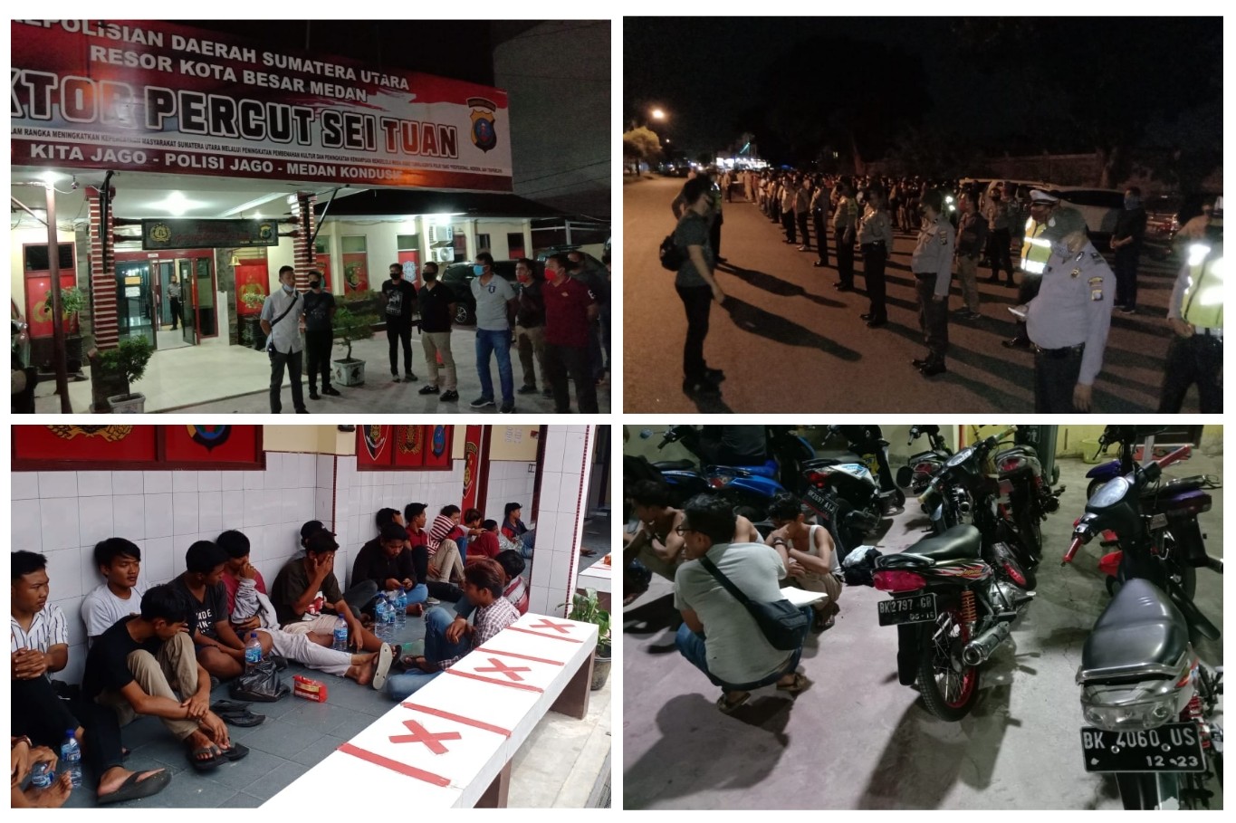 Sehari Jabat Jadi Kapolsek Percut, Kompol Otniel Siahaan Ikut Razia Gabungan