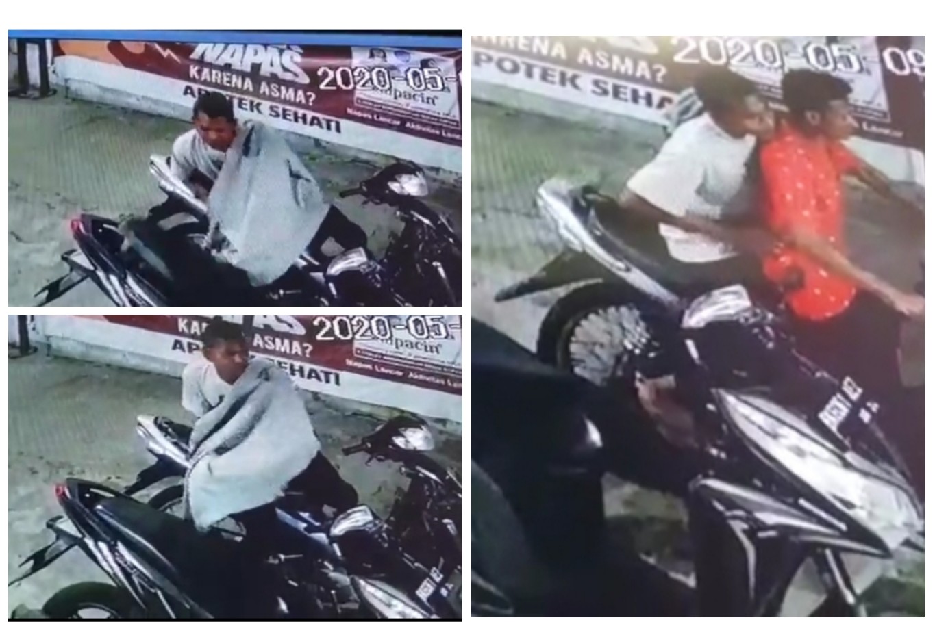 Terekam CCTV, Pelaku Bongkar Jok Sepeda Motor Diringkus Lagi Main Ludo