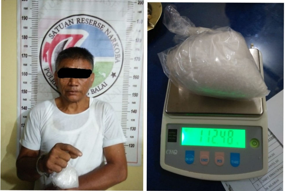 Bawa 112,48 Gram Sabu, Pria 51 Tahun di Tanjung Balai Disergap Polisi