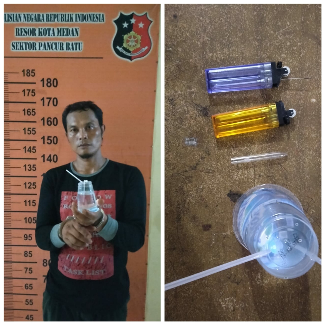 Digerebek Tekab Pancur Batu Saat Nyedot Sabu, Benget Ketangkap, 4 Kawanya Lolos