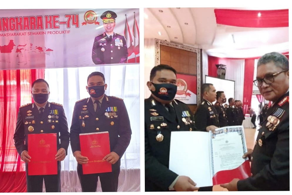 Kapolresta dan Waka Polresta Deli Serdang Terima Penghargaan dari Kapolri