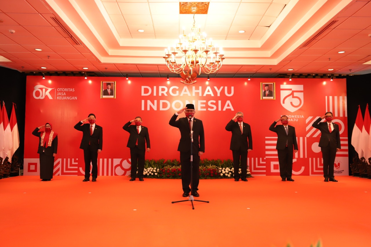 Ribuan Pegawai OJK Seluruh Indonesia Upacara HUT RI Ke-75 Secara Virtual