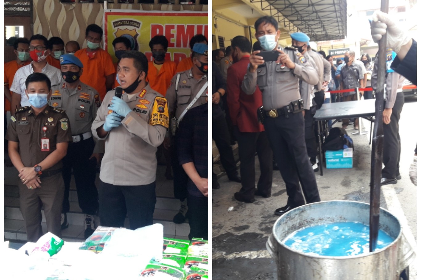 Polrestabes Medan Rebus 67 Kg Sabu dan 10 Ribu Butir Ekstasi