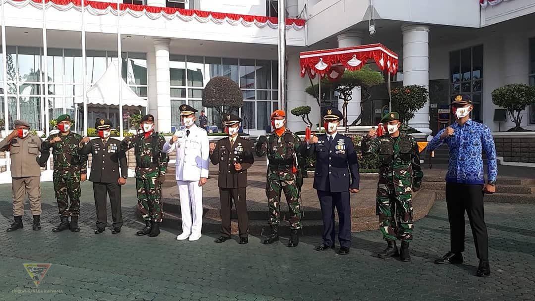Danyonkav 6/NK Jadi Komandan Upacara Pada Peringatan HUT RI ke 75 di Sumut