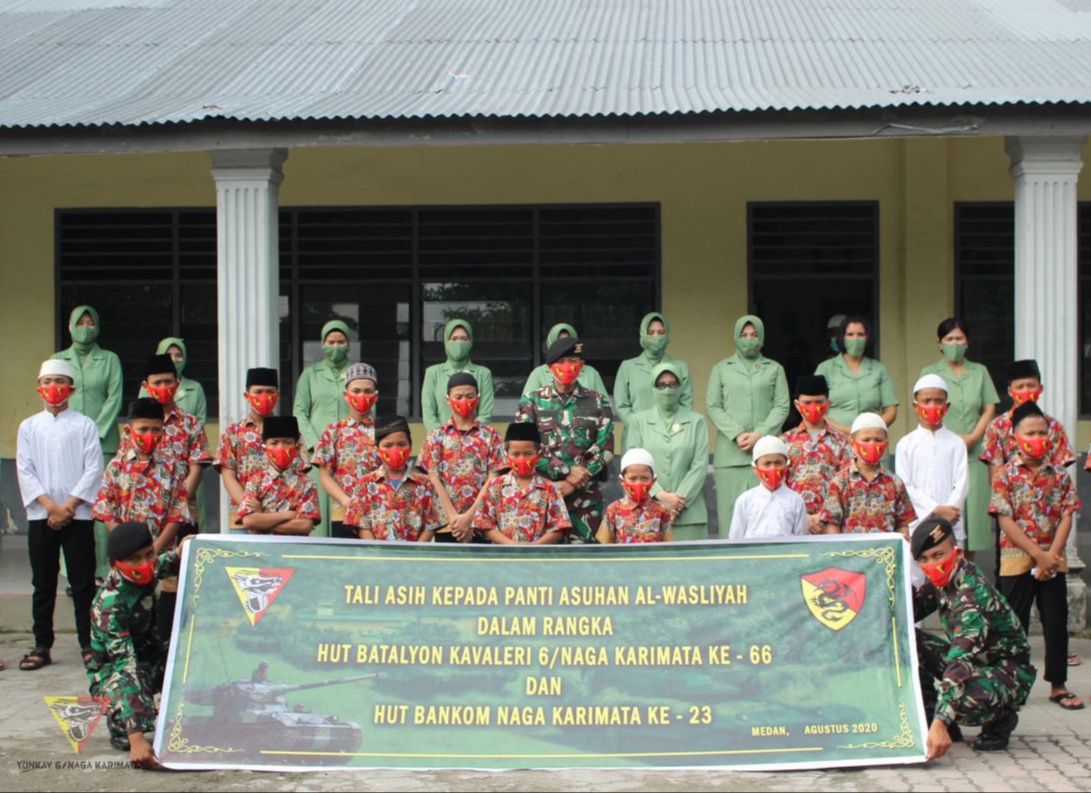 Wujud Cinta Kasih dan Kepedulianya Pada Generasi Penerus Bangsa, Yonkav 6/ NK Kunjungi Panti Asuhan