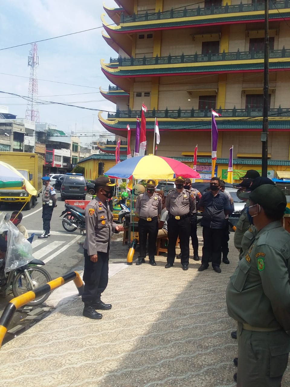 Polsek Medan Timur razia Masker, Pengemudi Bandal Tancap Gas