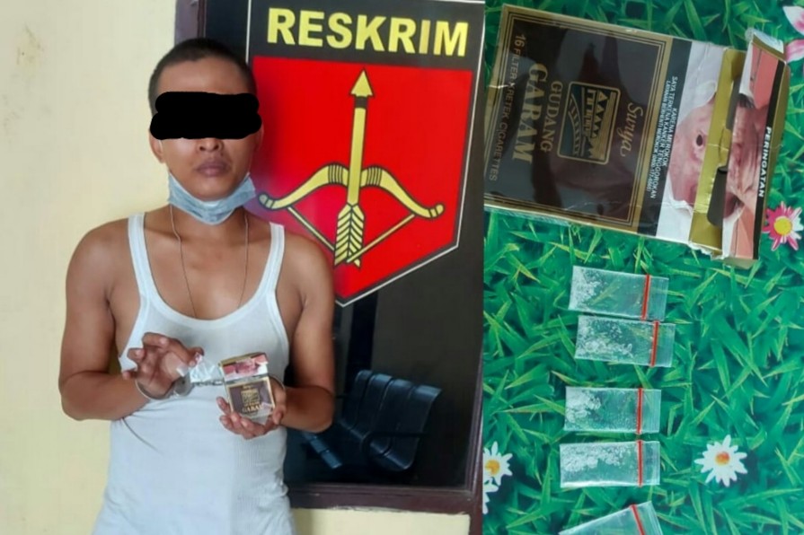 Pengedar Sabu Gemetar Digrebek Polisi, Bandarnya Lari Tunggang Langgang
