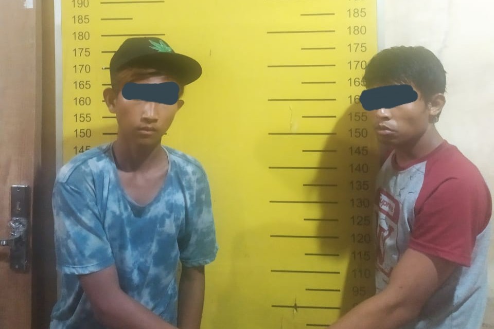 Pikul TV dan Tabung Gas di Jalan Medan Batang Kuis, Dua Pria Diamankan