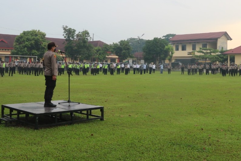 Polresta Deli Serdang Kerahkan 670 Personil Amankan Demo UU Omnibus Law