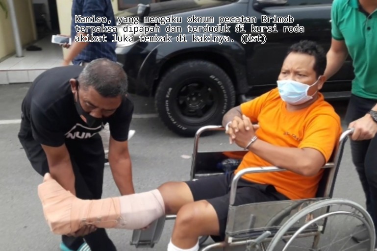 Tembak Personel Polsek Medan Barat Hingga Kritis, Mantan Anggota Brimob Harus Dipapah Pakai Kursi Roda