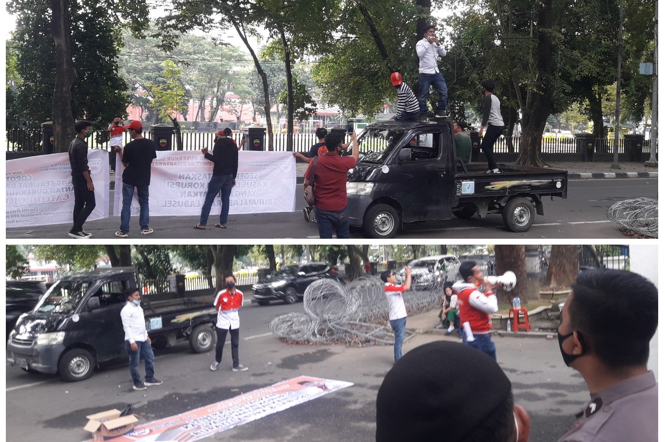 DPW Pemuda LIRA Sumut Demo ke DPRD-SU Minta OPD yang Terlibat Korupsi Mantan Gubsu Diusut