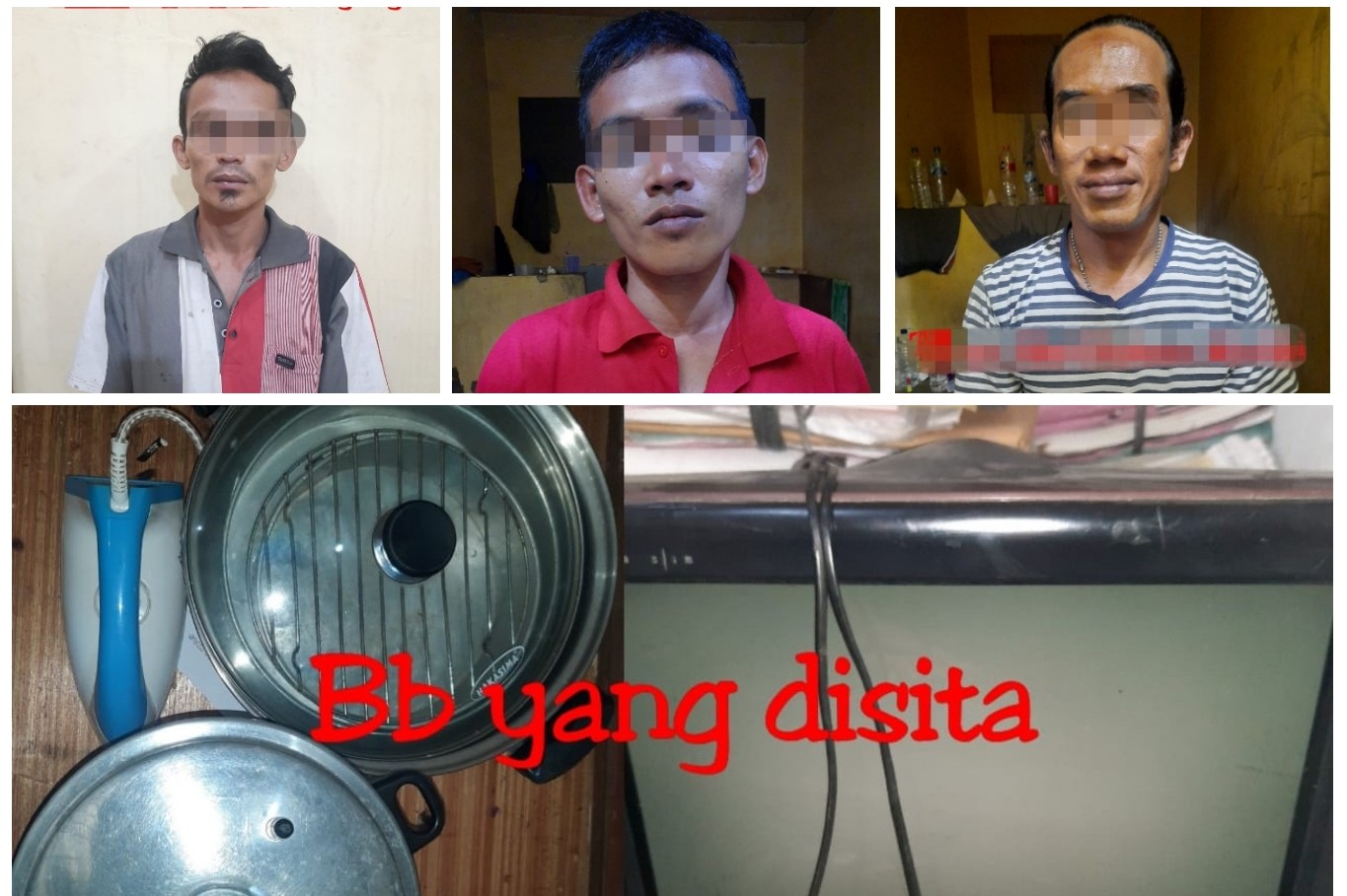 Bobol Rumah Warga, 3 Pria Dikurung di Sel Polsek Lubuk Pakam