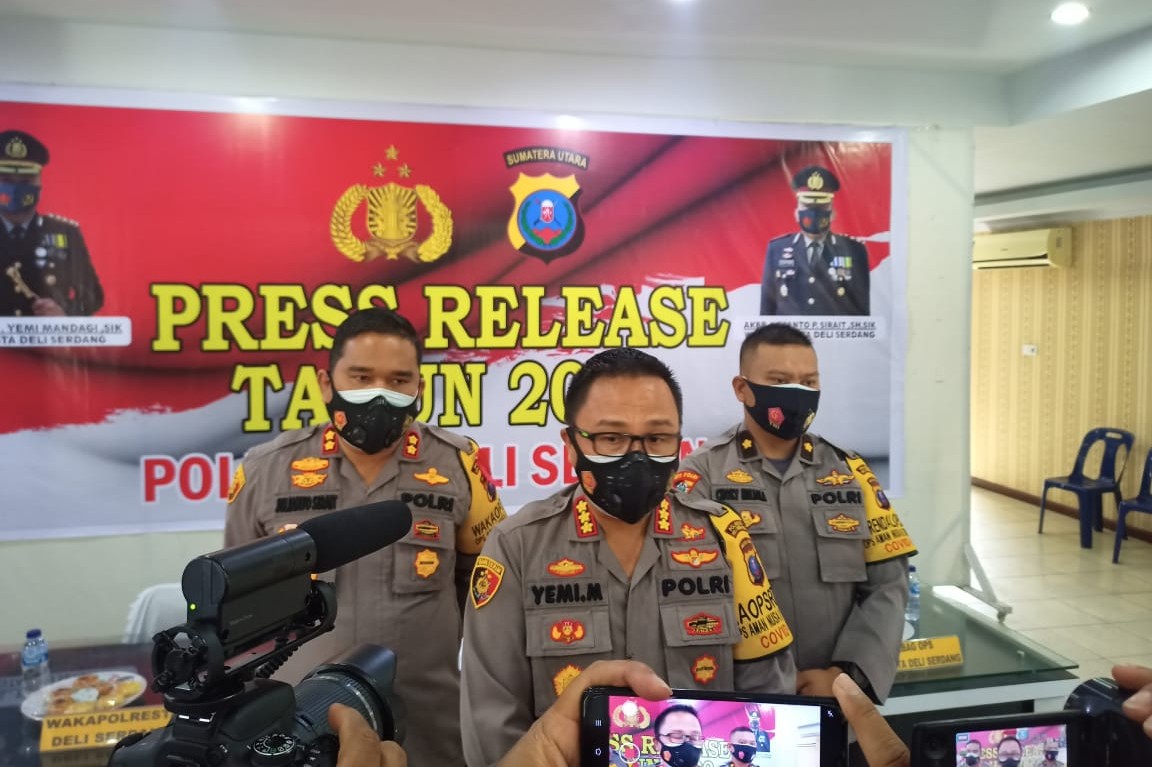 Sepanjang Tahun 2020, Polresta Deli Serdang Tangani 1735 Kasus