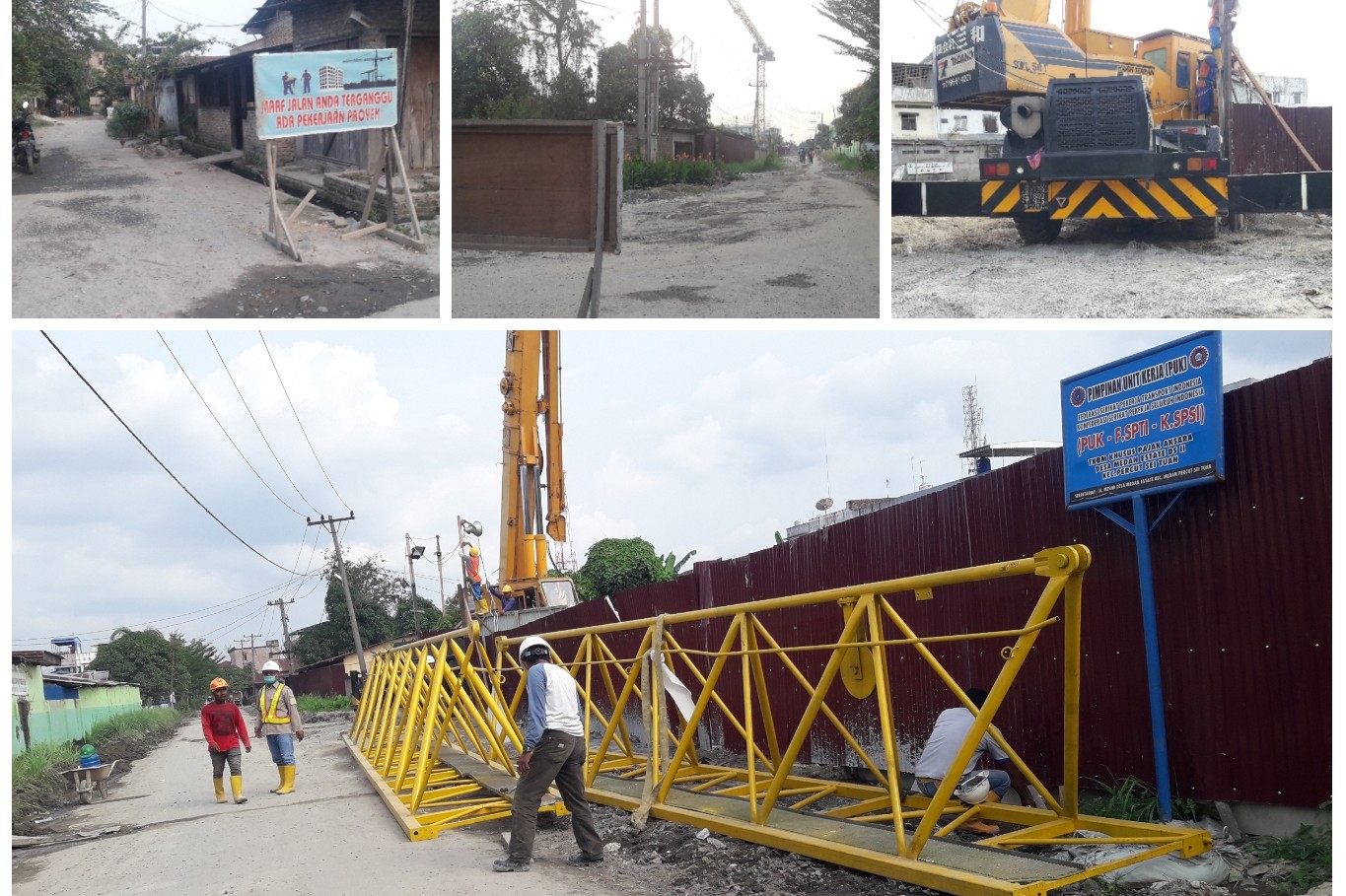 Sebabkan Jalan Rusak, Berabu Hingga Penutupan Jalan Sepihak Proyek Pajak di Medan Estate Disoali