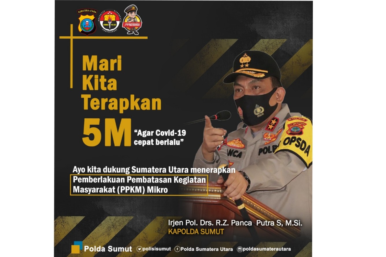 Perketat PPKM Mikro, Kapoldasu Perintahkan Pembatasan di 6 Wilayah