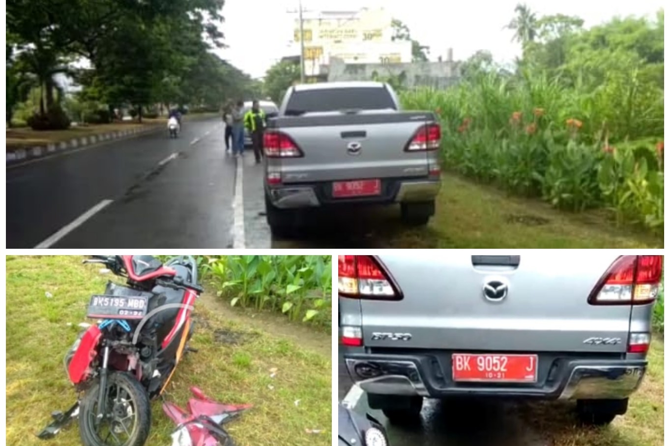 Mobil Dinas Syahbandar Belawan Tabrak Pengendara Motor di Deli Serdang