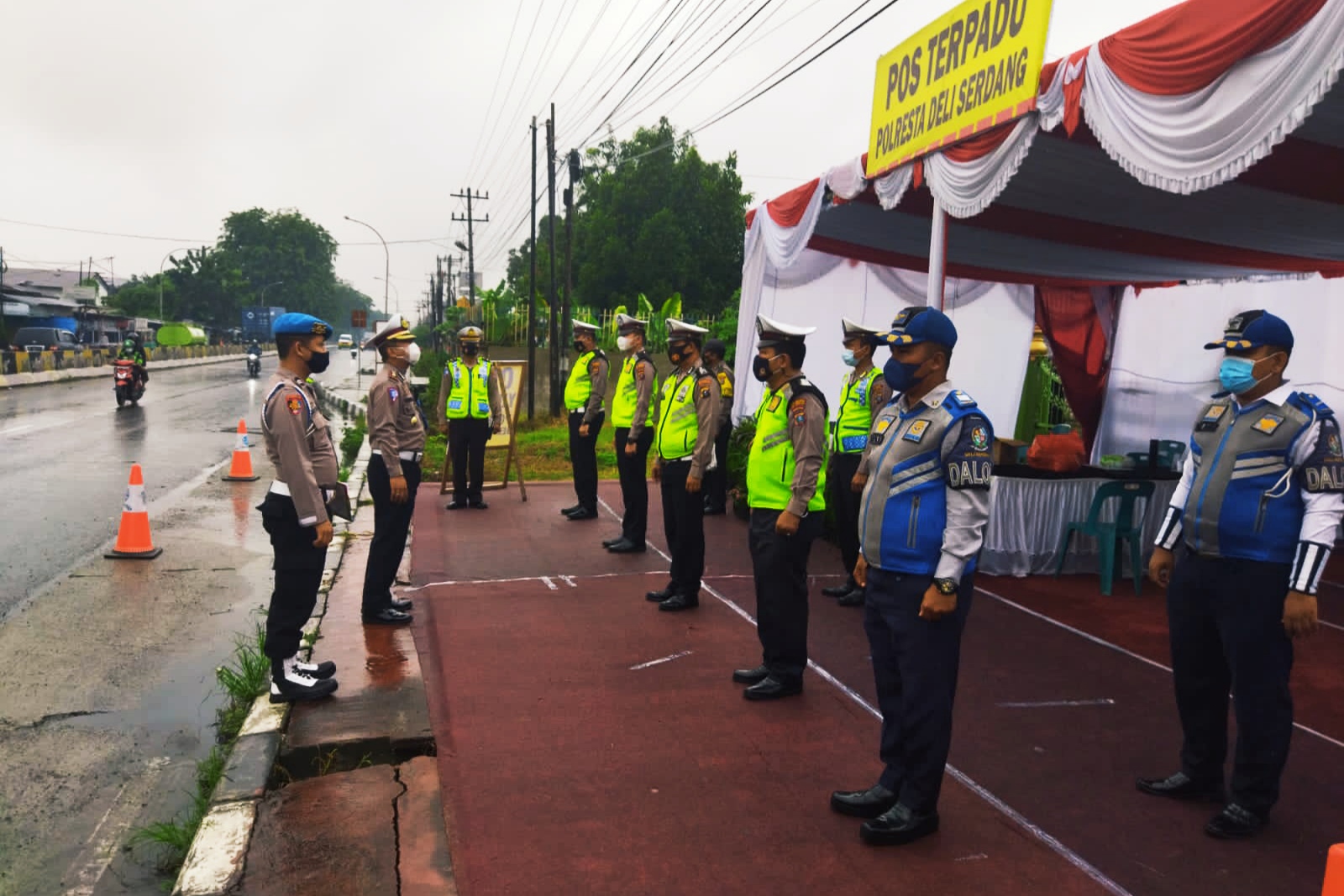 PPKM Darurat, Batas Medan Deli Serdang Mulai Disekat Polisi