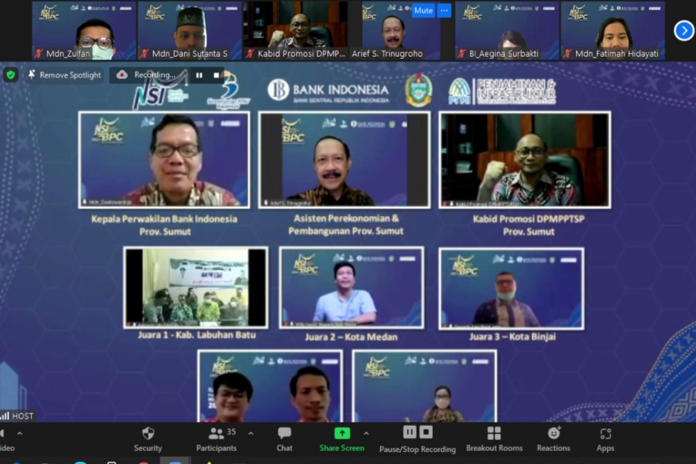 BI Sumut Umumkan Pemenang Kegiatan NSI-BPC 2021, Kabupaten Labuhan Batu Raih Juara Pertama Ungguli Kota Medan