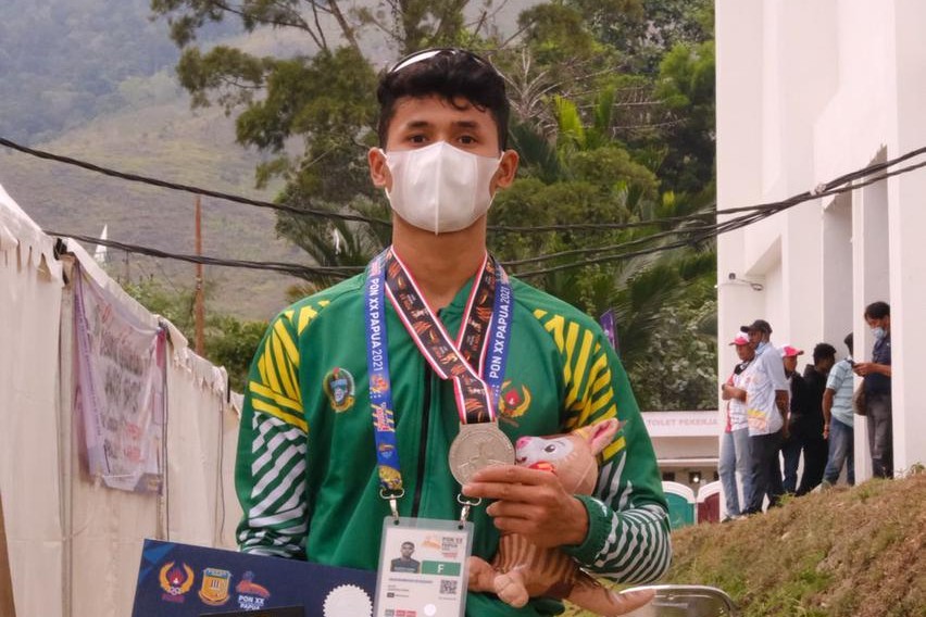 Bripda Muhammad Khadafi Raih Medali Pertama Kontingen Sumut di PON Papua 2020
