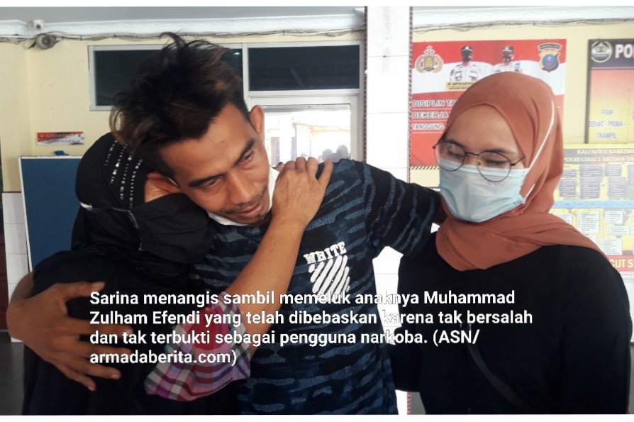 Diangkut Saat GKN Polsek Percut, Kuli Bangunan Ini Dijemput Istri dan Ibunya Pulang
