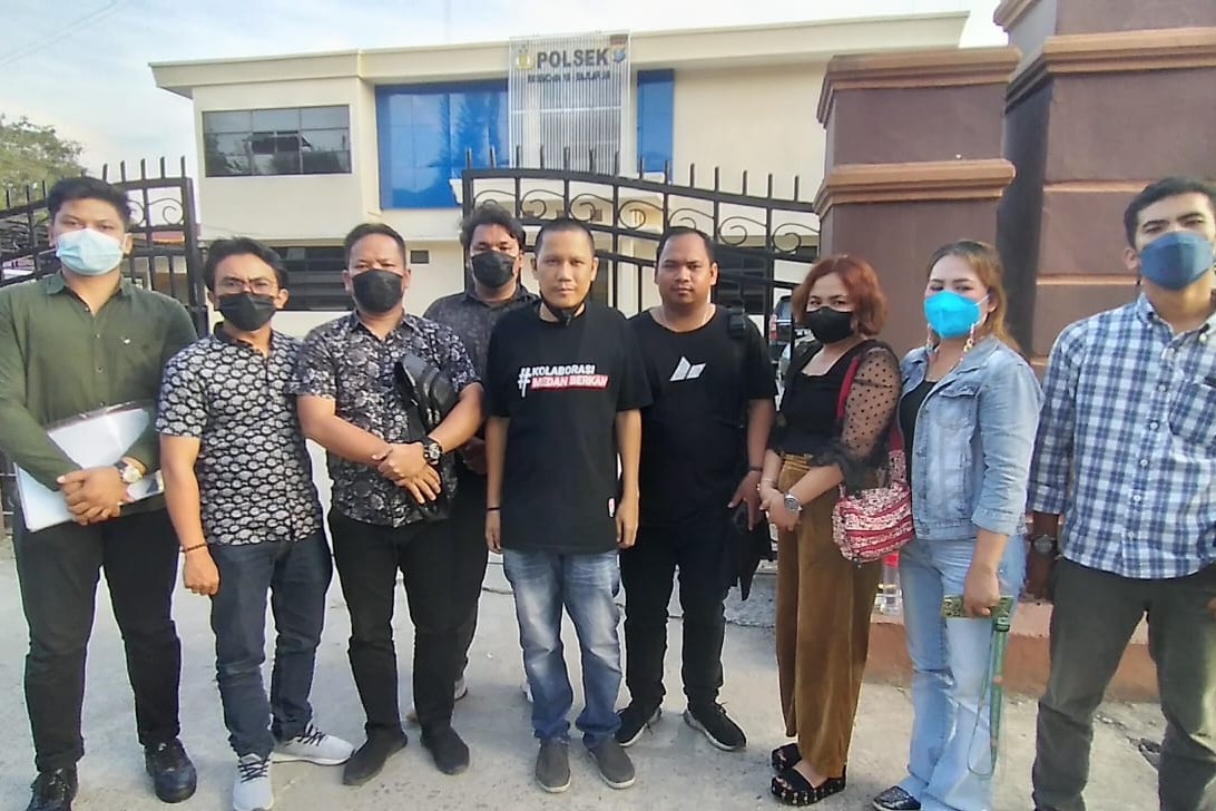 Polsek Medan Baru Konfrontir Kasus Penganiayaan dan Perampasan Oleh Oknum Polisi Pembeking Rentenir yang Menimpa Wartawan