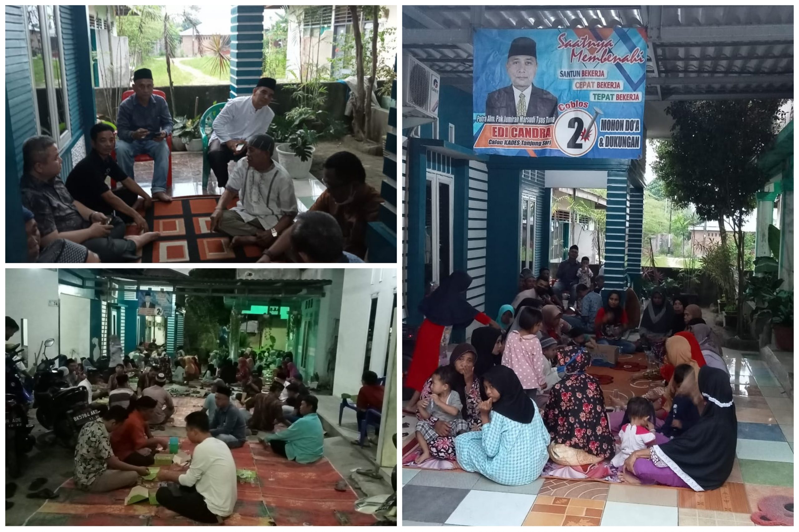 Cakades Edi Chandra Ajak Masyarakat dan Tokoh Agama Desa Tanjung Sari Buka Puasa Bersama