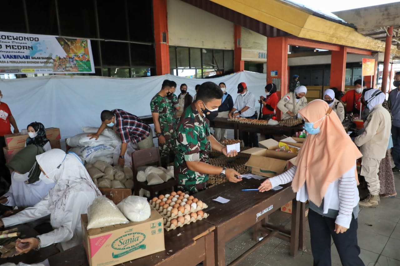 Pemko Medan dan TNI Gelar Pasar Murah di Eks Bandara Polonia