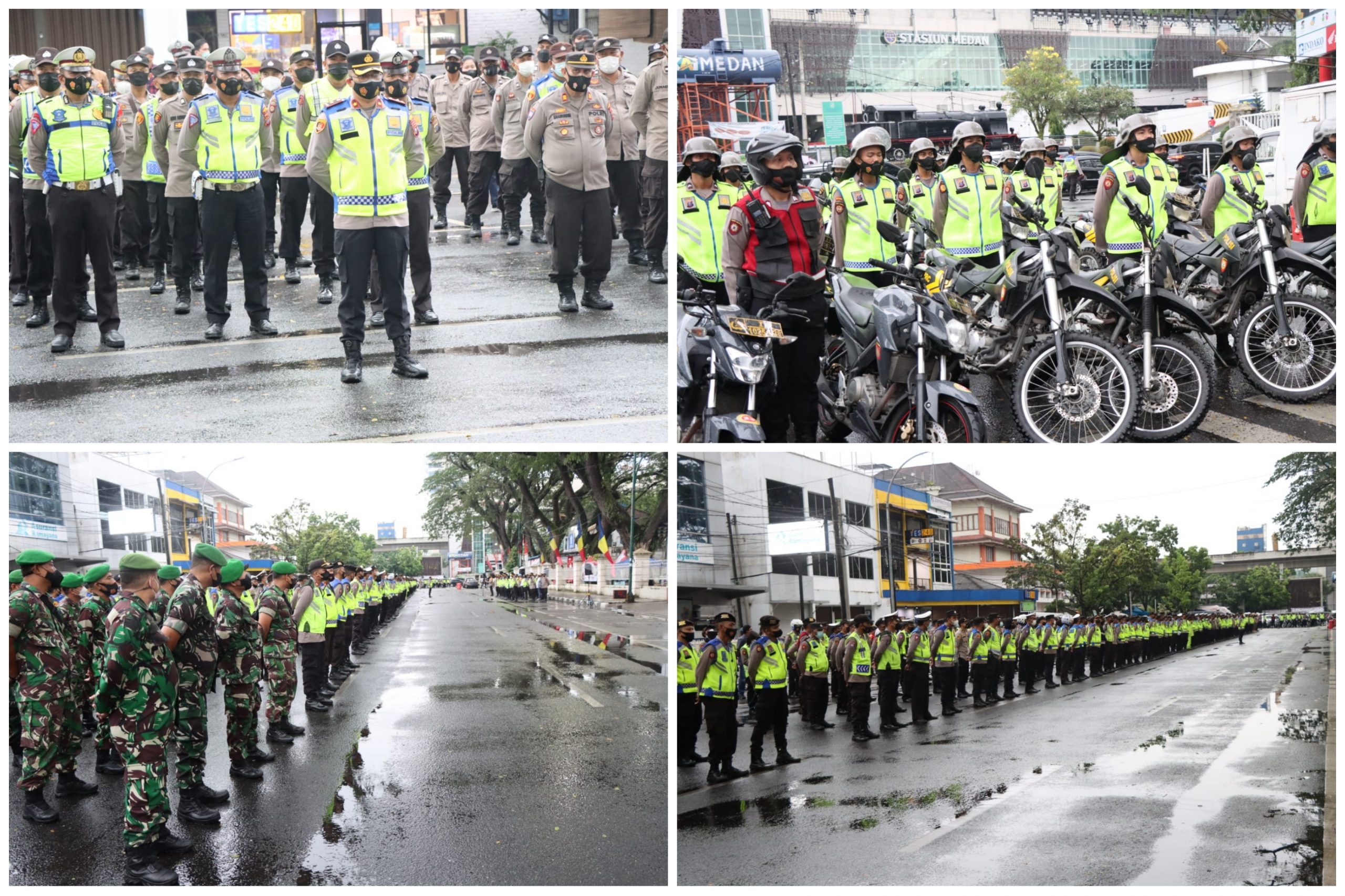 Kapolrestabes Medan Gelar Pasukan Pengamanan Malam Takbiran