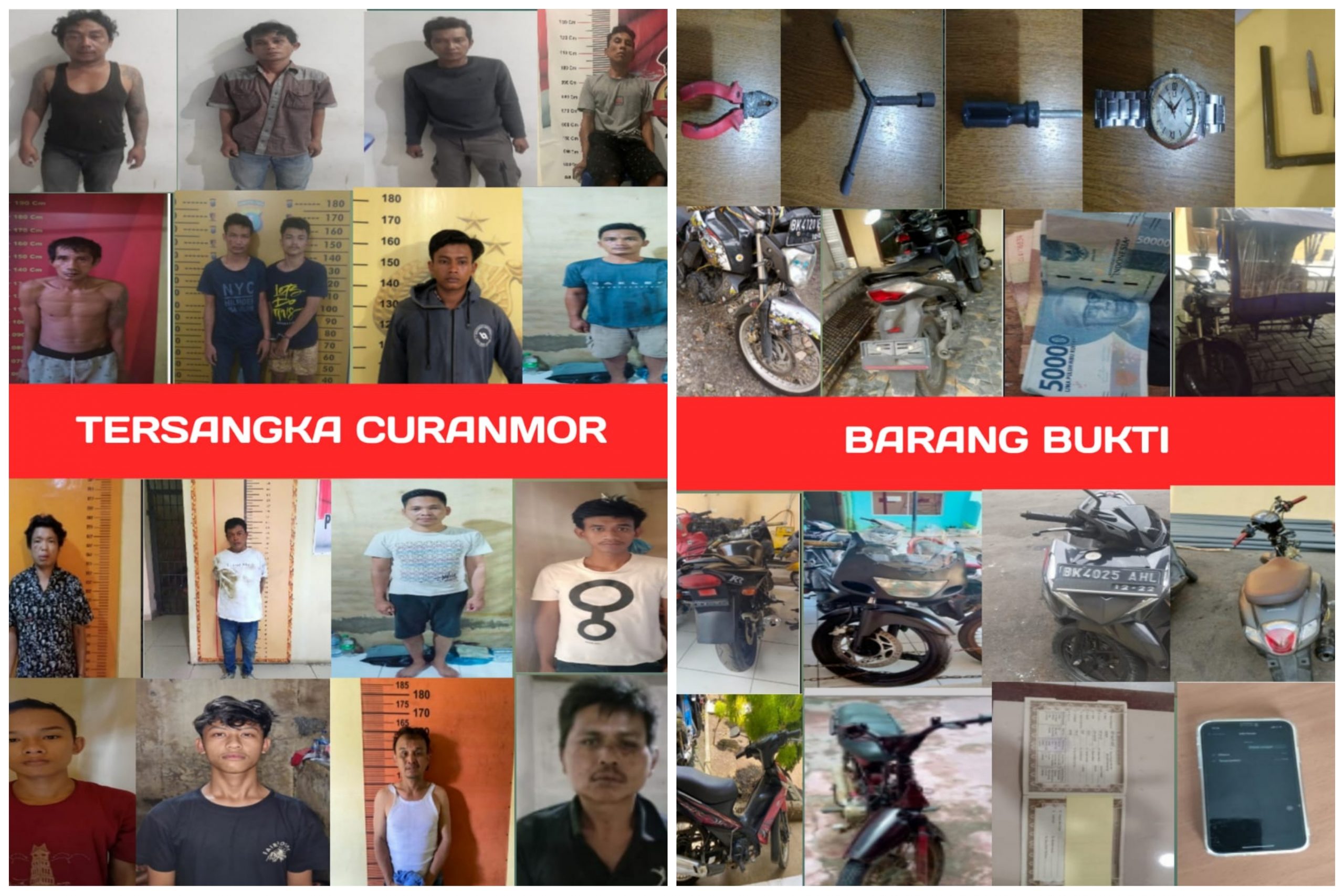 Sepekan, Satreskrim Polrestabes Medan Tangkap 25 Pencuri Motor