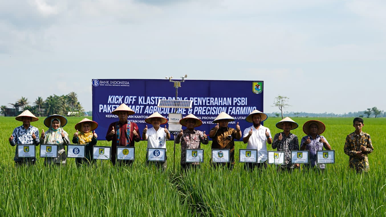 Pendamping Ketahanan Pangan, BI Sumut Bentuk Klaster Padi Gapoktan Harapan Desa Pematang Pelintahan