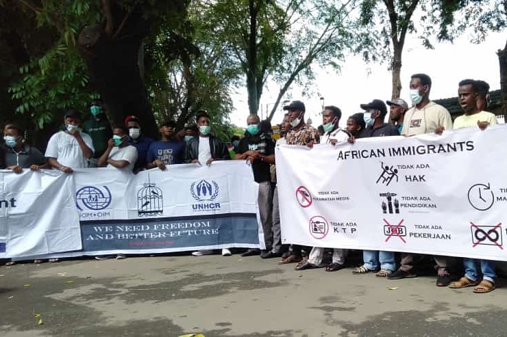 Pengungsi Somalia Demo di DPRD Sumut, Minta Perhatian Pemerintah