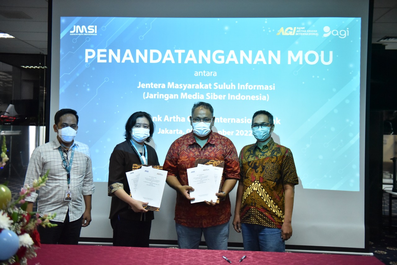 PT Bank Artha Graha Internasional Tbk dan JMSI Tandatangani MoU