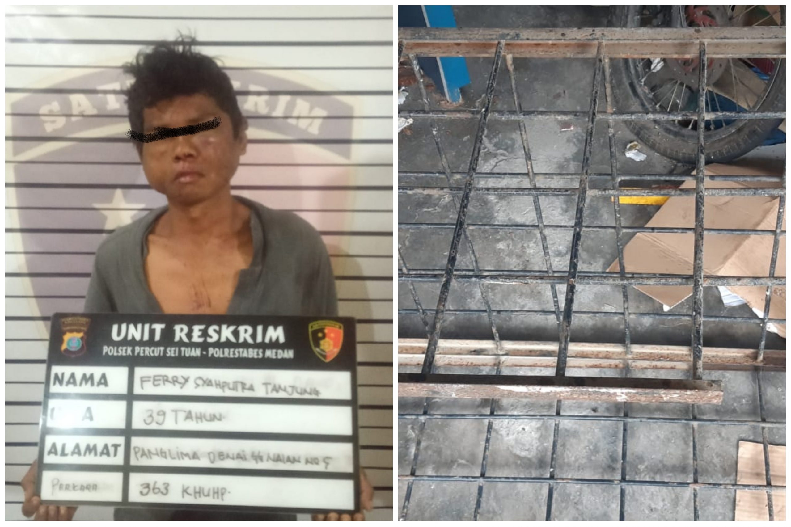 Apes Kali Ah! Ketiduran Bawa Besi Curian, Wajah Ferry Bengkak-Bengkak Dipukuli