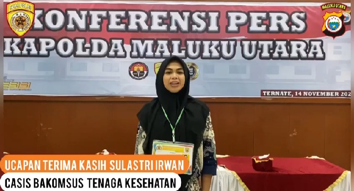 Casis Polwan Sulastri Ucapkan Terimakasih ke Kapolri dan Kapolda Maluku Utara