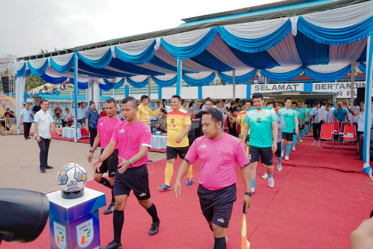 Laga Forkopimda Melawan Kepala Desa Berakhir Imbang, Bobby Nasution Cetak Satu Gol